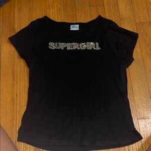 Supergirl Black Short Sleeve Tee